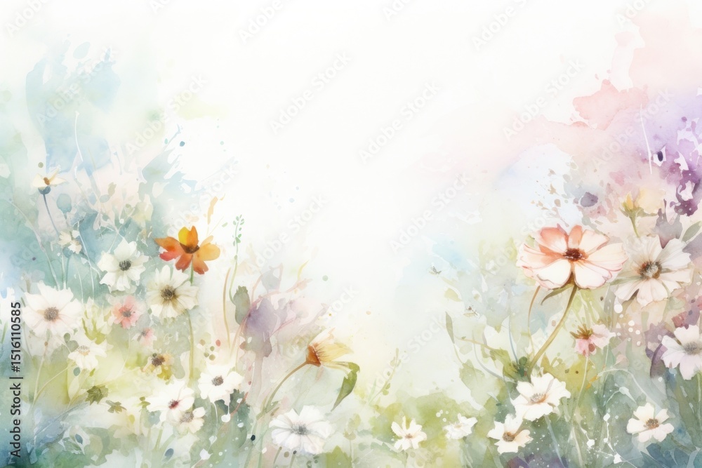 Obraz premium White flower garden painting outdoors blossom.