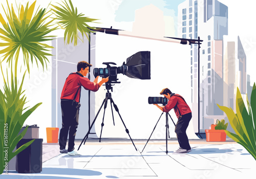 Photographer vector illustration