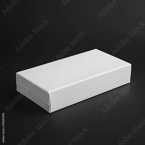 Elegant white box perfect packaging design minimalist style branding mock up