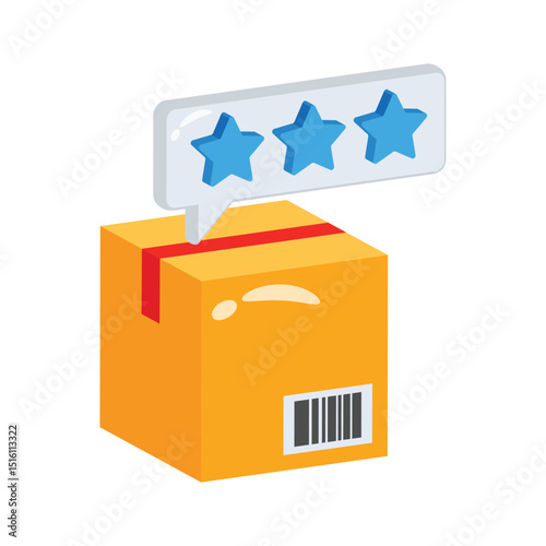 A visually appealing 2d icon of product reviews