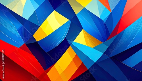 Abstract Colorful Geometric Shapes.