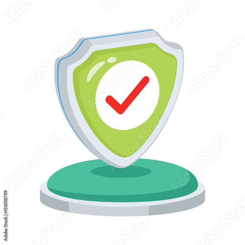 Well crafted 2d icon of product insurance policy