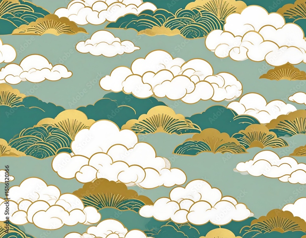 Fototapeta premium Cloud pattern, textured, serene