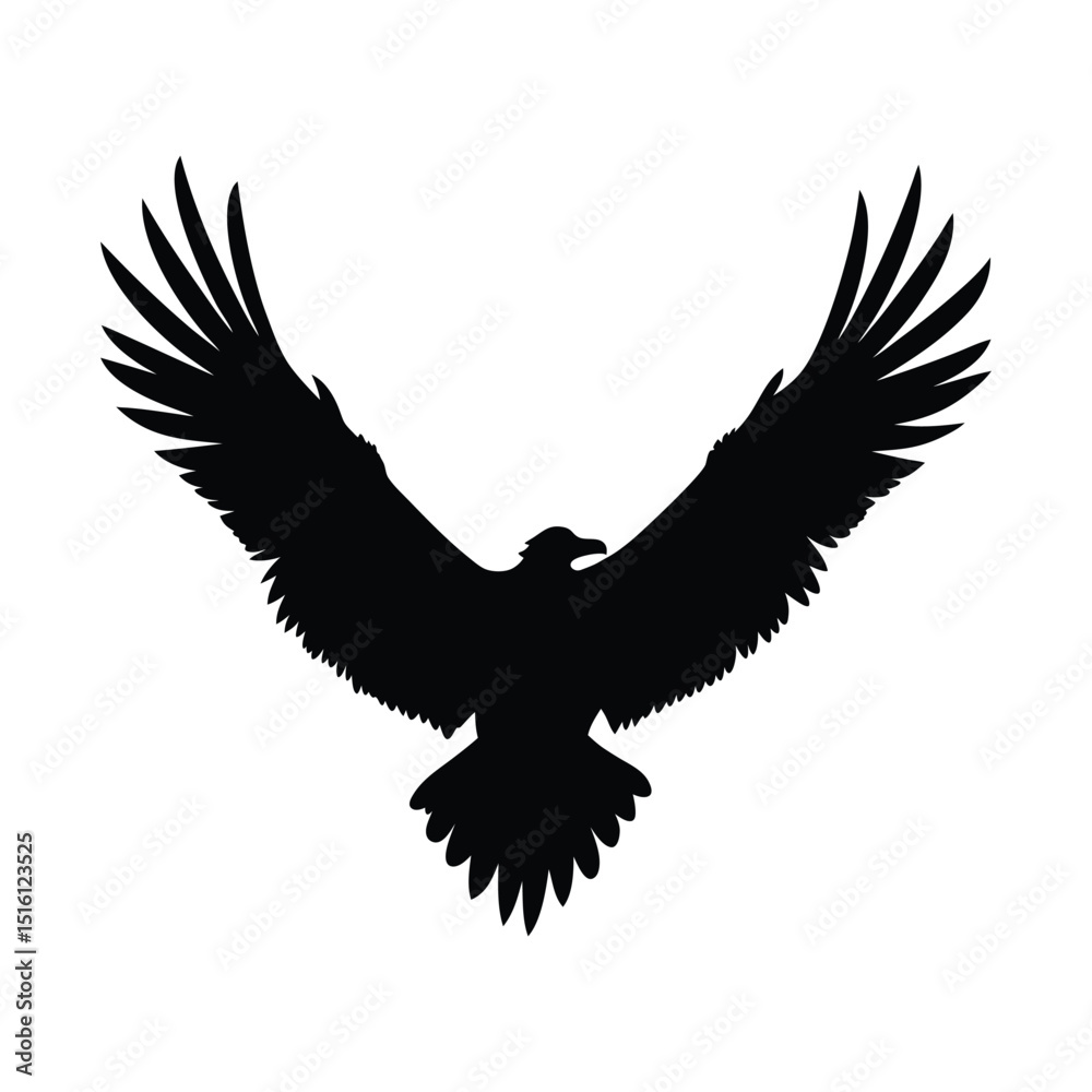 Obraz premium Vulture Flight Vector Silhouette