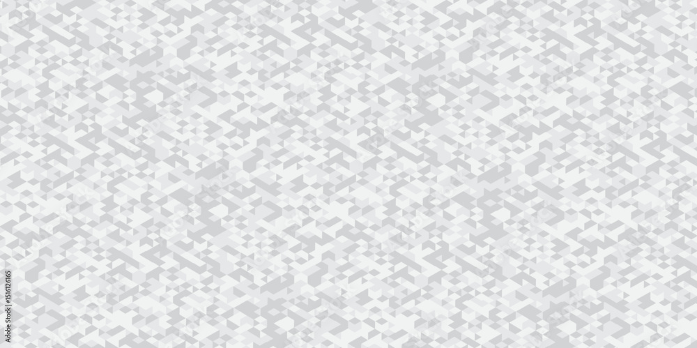 Obraz premium Abstract geometric white and gray background seamless mosaic and low polygon triangle texture wallpaper. Triangle shape retro wall grid pattern geometric ornament tile vector square element. 