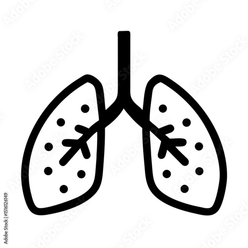 Lungs icon vector design