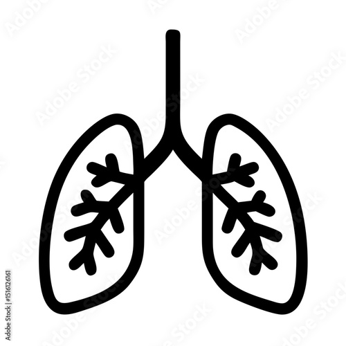 Lungs icon vector design