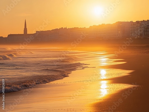 Golden Sunset Beach Town photo