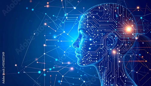 AI Woman Circuitry Network.