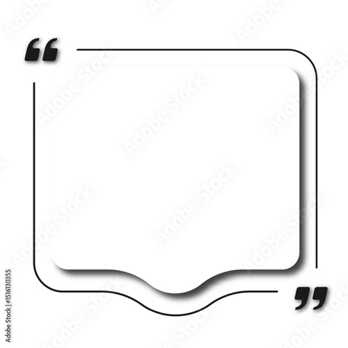 Bubble testimonial banner blank speech balloon for social media post, quote, text box vector