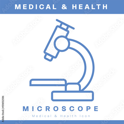 Outline microscope icon healthcare hero lab equipment vector illustration