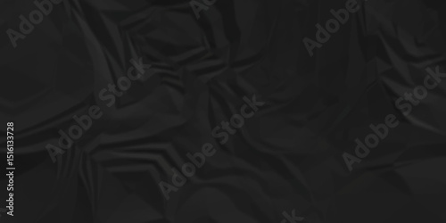 Dark black crumpled paper background. old paper wrinkle texture pattern. cardboard wrinkled arts craft and Seamless black crumpled paper.	
