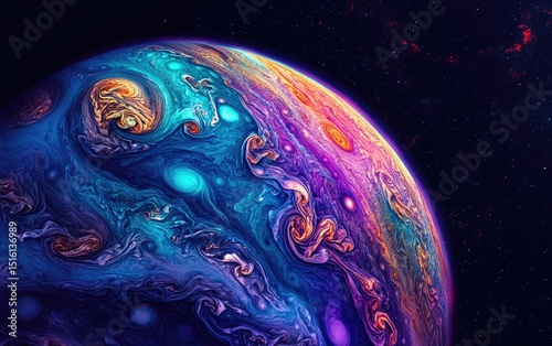Abstract Planet in Cosmic Space