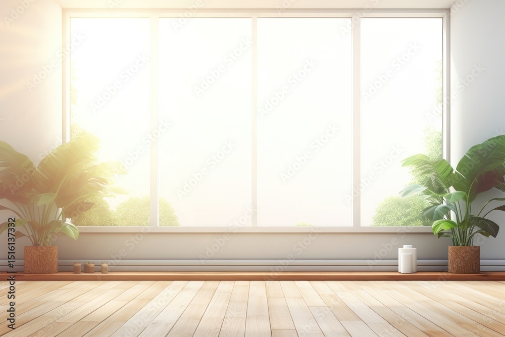 Fototapeta premium Window floor plant windowsill.