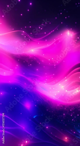 Abstract Digital Landscape with Glowing Particles and Waves Background Seamless looping motion Stunning abstract digital landscape