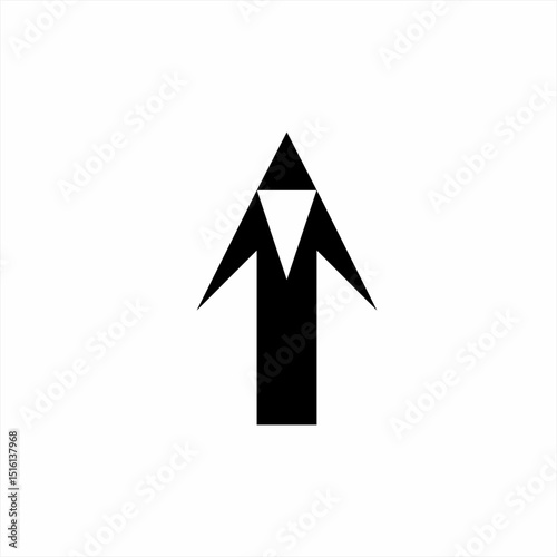 Arrow logo design with triangle.