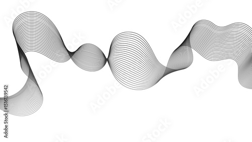 Abstract backdrop with grey wave gradient lines