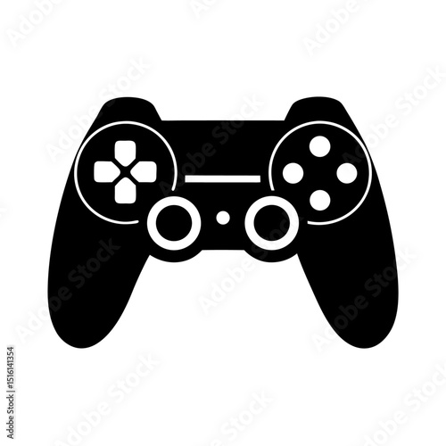 Game Controller Vector: Symmetrical Buttons and Joystick Design v3