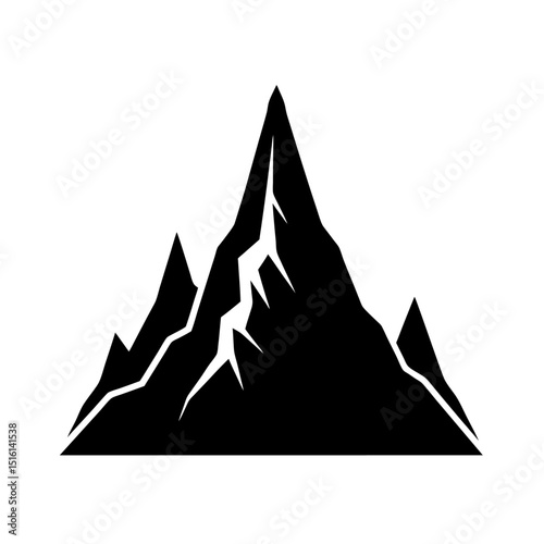 Mountain Peak Vector: Jagged Silhouette