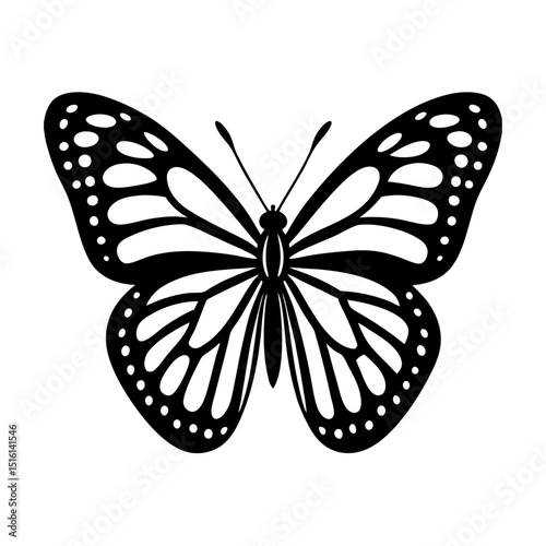 Monarch Butterfly Vector: Nature's Orange Winged Insect in Full Glory