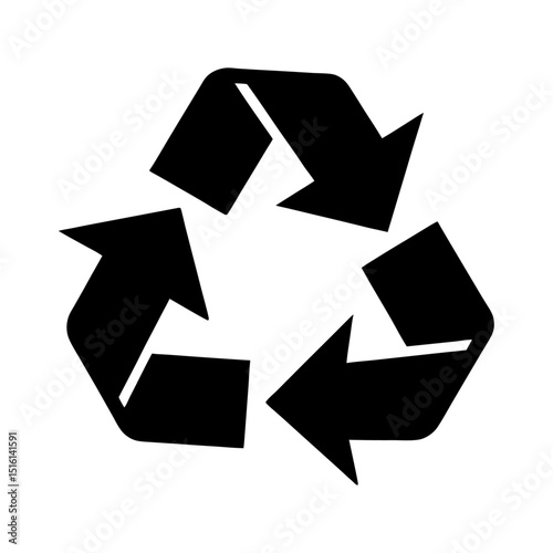 Vector Design of Recycling Symbol – Three Chasing Arrows