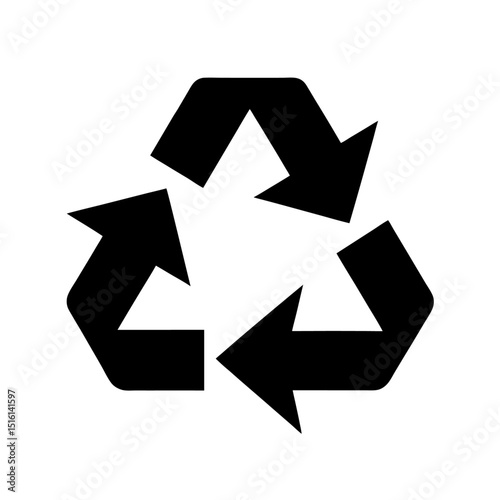Vector Design of Recycling Symbol – Three Chasing Arrows
