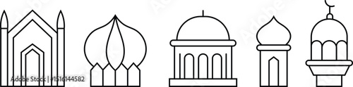 Simple Outline of Islamic Mosques and Minaret