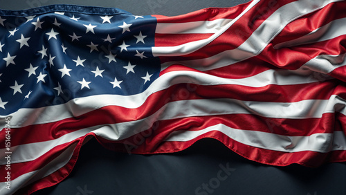 Veterans Day tribute featuring a detailed United States flag on a textured black background, ideal for advertising, social media, and memorials.