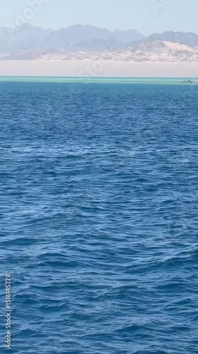 sea and sky, Egyptian landscape, vertical video