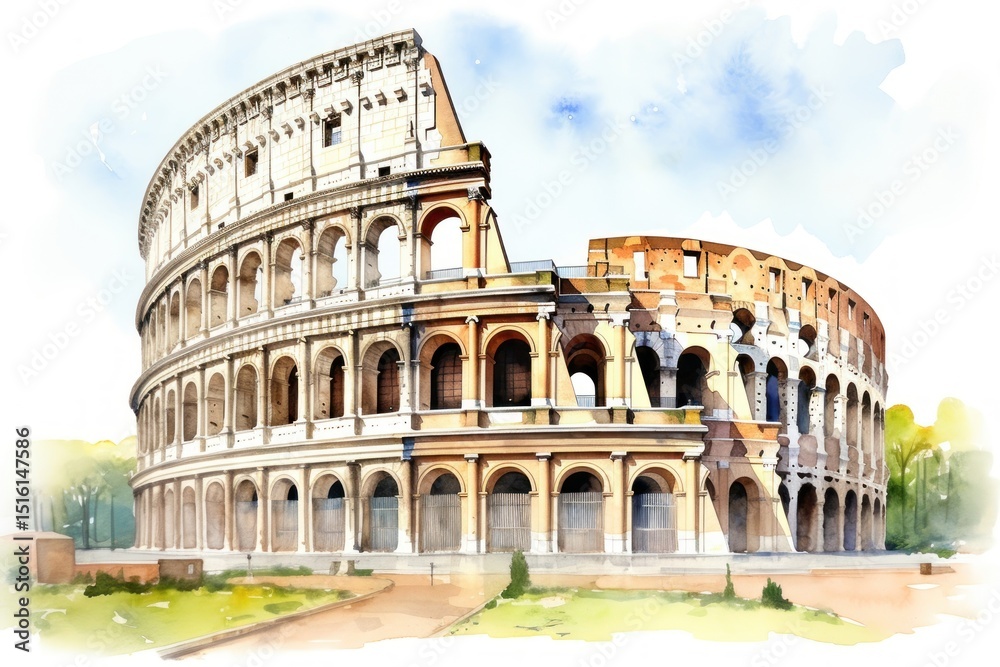 Fototapeta premium Architecture colosseum building landmark.
