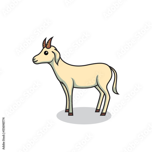 cute and adorable goat illustration image.eps