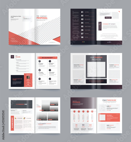 UI UX Graphics Bifold Brochure Design Template