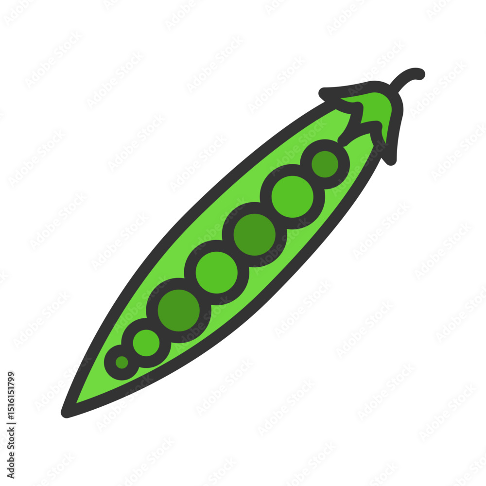 Peas icon vector image. Suitable for mobile apps, web apps and print media. Peas icon vector image. Suitable for mobile apps, web apps and print media.