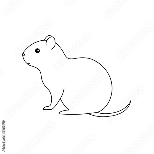 Alpine Pine Vole Microtus Multiplexus A Small Mammal On A White Background