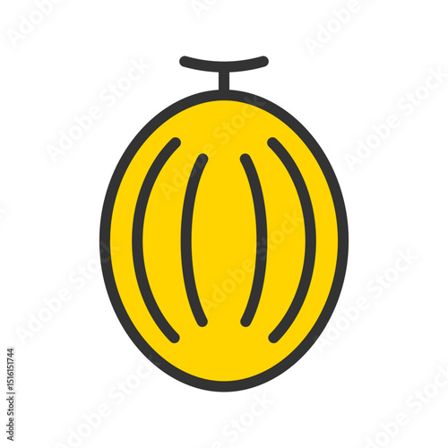 Melon icon vector image. Suitable for mobile apps, web apps and print media.
