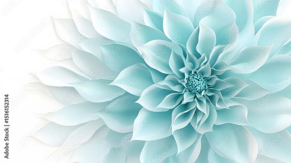 Obraz premium Abstract Pastel Blue Flower Bloom Botanical Design