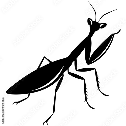 praying mantis silhouette