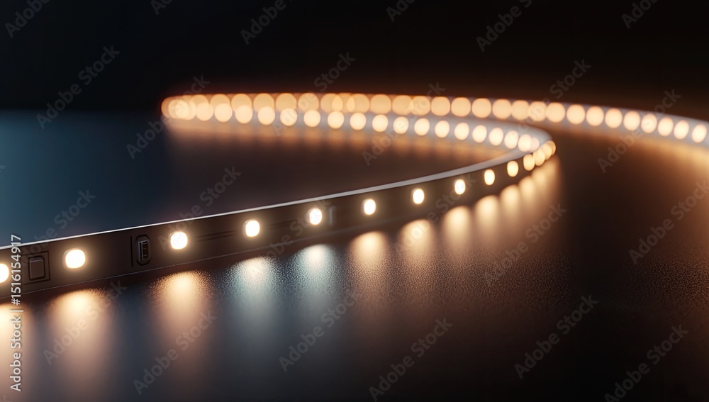 Fototapeta premium LED strip light curve