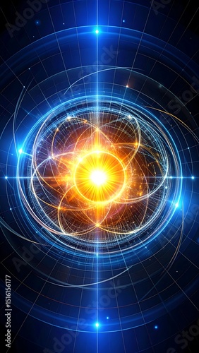 Atomic Energy with Glowing Orbit.
