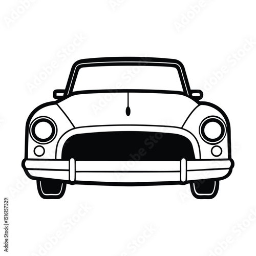 vintage car front view