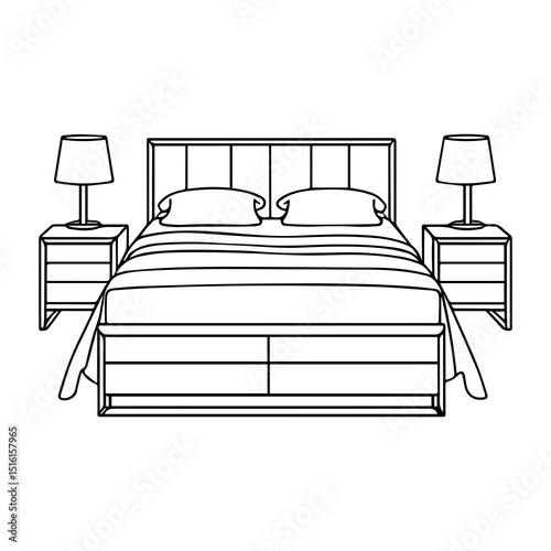 bed in a hotel