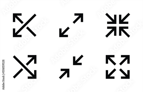 Maximum and minimum size icon. zoom in and zoom out icon vector illustration