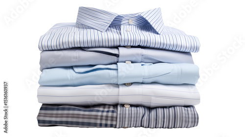 Neat Stack of Men's Dress Shirts Ready for Business or a Clean Closet