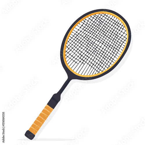 My Simple flat 2D icon, badminton racket isolated on a transparent background, vector, flat design, animation design, simple flat 2D icon, minimalist design, clipart. eps