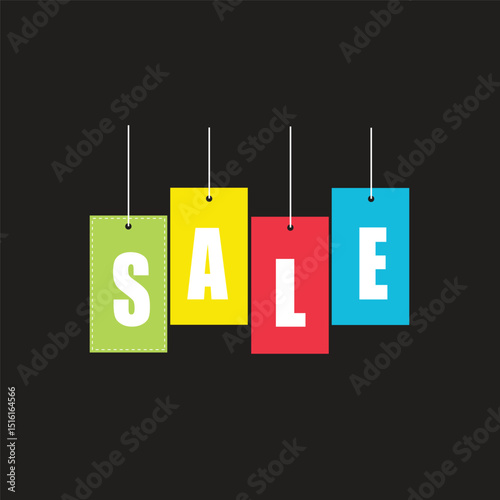 colorful sale tags