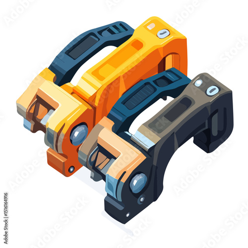 My Simple flat 2D icon, clamp meters bunch isolated on a transparent background, vector, flat design, animation design, simple flat 2D icon, minimalist design, clipart. eps