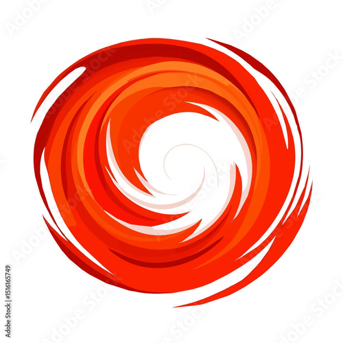 My Simple flat 2D icon, hurricane swirl isolated on a transparent background, vector, flat design, animation design, simple flat 2D icon, minimalist design, clipart. eps
