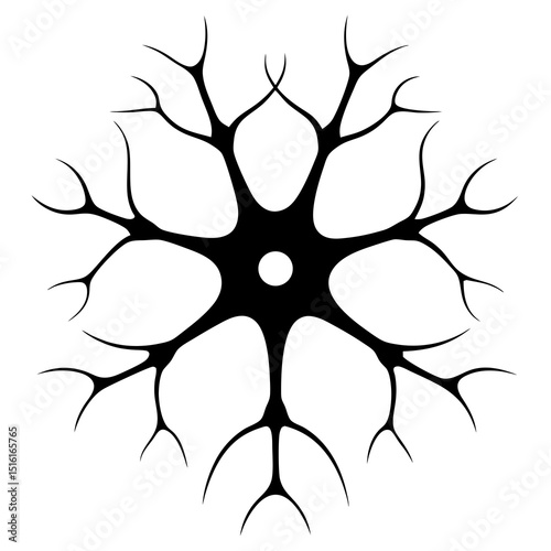 Neural Network or Brain Cell Network Vector Illustration for Artificial Intelligence and Neuroscience