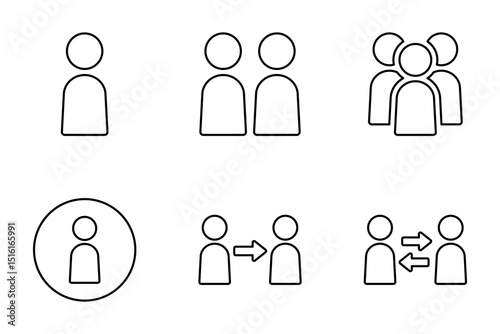 人物のアイコンイラストセット