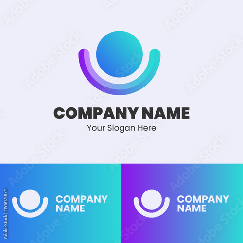 Modern Podcast Logo Design with Gradient Symbol for Audio Streaming Brands.